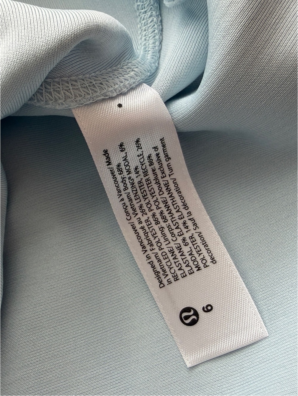 Lululemon Ribbed Softstreme T-Shirt Dress Powder Blue Size 6 - Picture 5 of 7